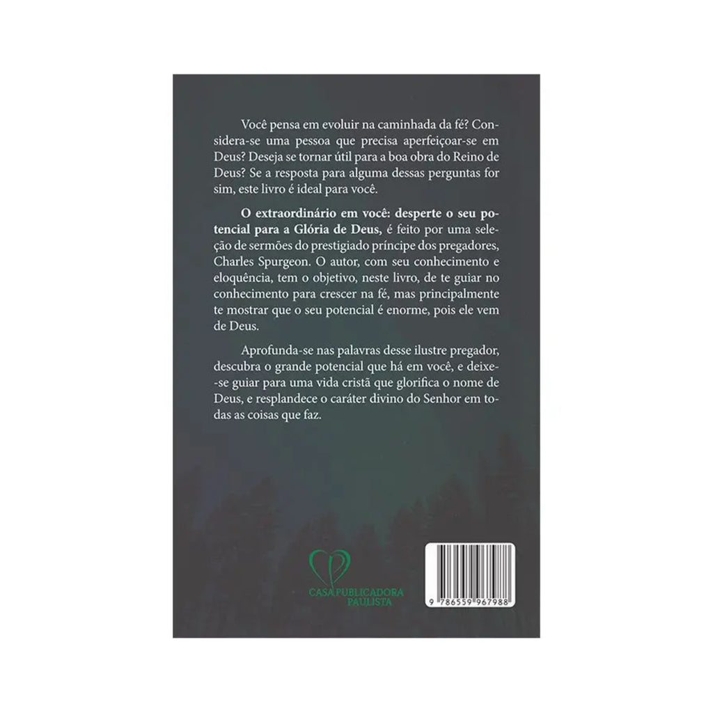 Livro O Extraordinário em Você - Charles Spurgeon - Baseado na Bíblia